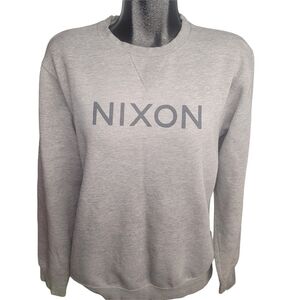 Nixon Classic Gray Logo Front Sweatshirt L